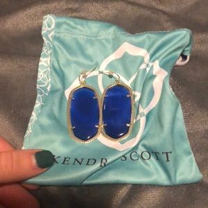 Kendra scott Danielle’s in cobalt blue with gold